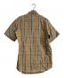 BURBERRY LONDON (バーバリーロンドン) ノバチェック半袖リネンシャツ ブラウン サイズ:S：7000円
