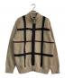 BURBERRY LONDON（バーバリーロンドン）の古着「チェック柄ジップアップニット」｜ベージュ