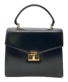 TIFFANY & Co.（ティファニー）の古着「レザーハンドバッグ」｜ブラック