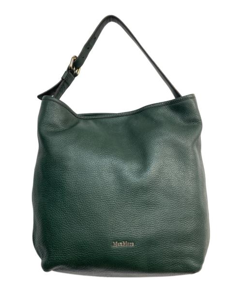 MaxMara（マックスマーラ）MaxMara (マックスマーラ) レザーワンショルダーバッグ グリーンの古着・服飾アイテム
