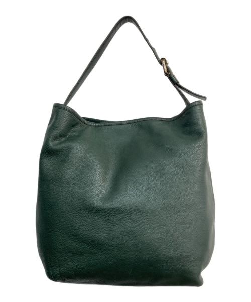 MaxMara（マックスマーラ）MaxMara (マックスマーラ) レザーワンショルダーバッグ グリーンの古着・服飾アイテム