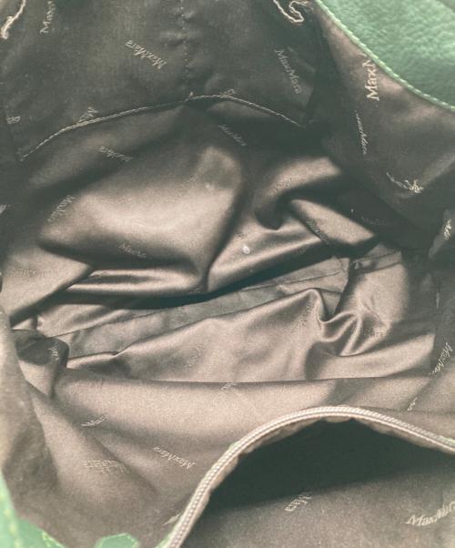 MaxMara（マックスマーラ）MaxMara (マックスマーラ) レザーワンショルダーバッグ グリーンの古着・服飾アイテム