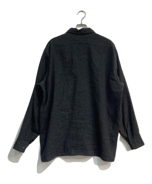 COMOLI（コモリ）COMOLI (コモリ) カシミヤ和紙オープンカラーシャツ ブラック サイズ:2の古着・服飾アイテム