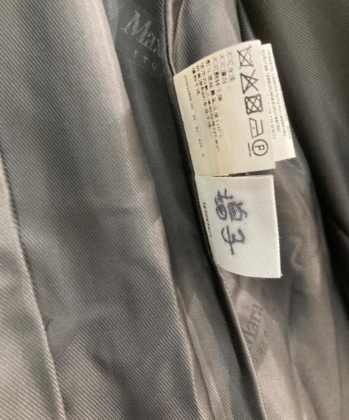 Max Mara Studio（マックスマーラ ストゥディオ）MAX MARA STUDIO (マックスマーラ ストゥディオ) ベルト付きヴァージンウールロングコート ブラック サイズ: J42の古着・服飾アイテム