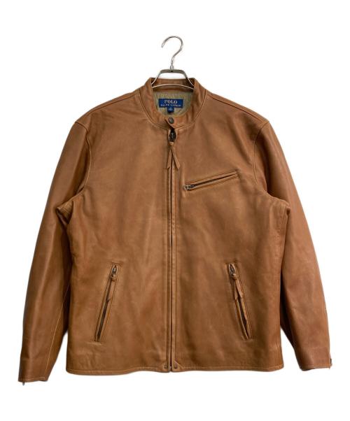 POLO RALPH LAUREN（ポロ・ラルフローレン）POLO RALPH LAUREN (ポロ・ラルフローレン) シングルライダースジャケット ブラウン サイズ:Ｍの古着・服飾アイテム