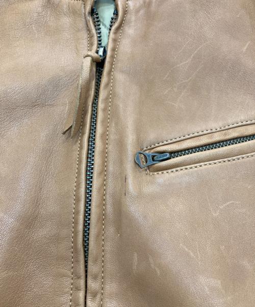 POLO RALPH LAUREN（ポロ・ラルフローレン）POLO RALPH LAUREN (ポロ・ラルフローレン) シングルライダースジャケット ブラウン サイズ:Ｍの古着・服飾アイテム