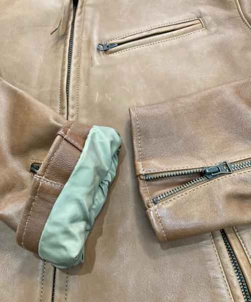 POLO RALPH LAUREN（ポロ・ラルフローレン）POLO RALPH LAUREN (ポロ・ラルフローレン) シングルライダースジャケット ブラウン サイズ:Ｍの古着・服飾アイテム