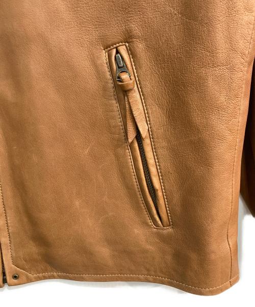 POLO RALPH LAUREN（ポロ・ラルフローレン）POLO RALPH LAUREN (ポロ・ラルフローレン) シングルライダースジャケット ブラウン サイズ:Ｍの古着・服飾アイテム