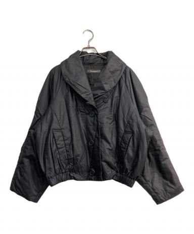 ハイ　イッセイミヤケ　中綿ジャケット　ナイロンジャケット　フード　刺繍　美品　黒 中古・古着通販】ISSEY MIYAKE (イッセイミヤケ) 中綿ナイロン