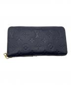 LOUIS VUITTONルイ ヴィトン）の古着「長財布　モノグラム・アンプラント　ジッピー ウォレット」｜ネイビー