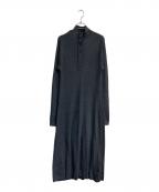 crewreクルー）の古着「フロントフライニットワンピース　cr23aw18008」｜チャコールグレー