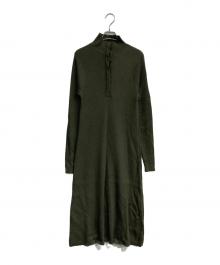 crewre（クルー）の古着「フロントフライニットワンピース　cr23aw18008」｜グリーン