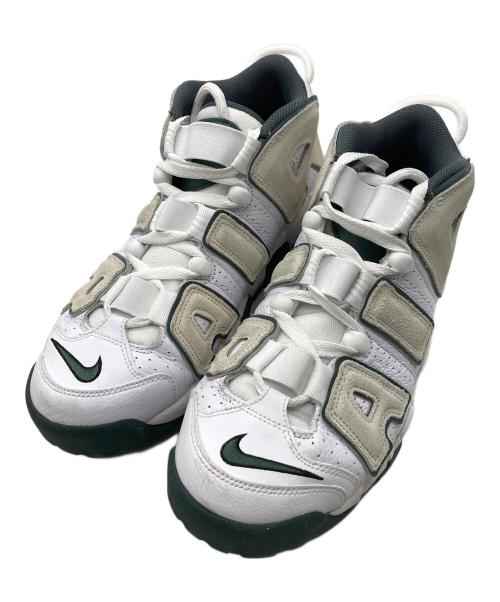 NIKE（ナイキ）NIKE (ナイキ) AIR MORE UPTEMPO '96 ホワイト×グリーン サイズ:UK8.5の古着・服飾アイテム