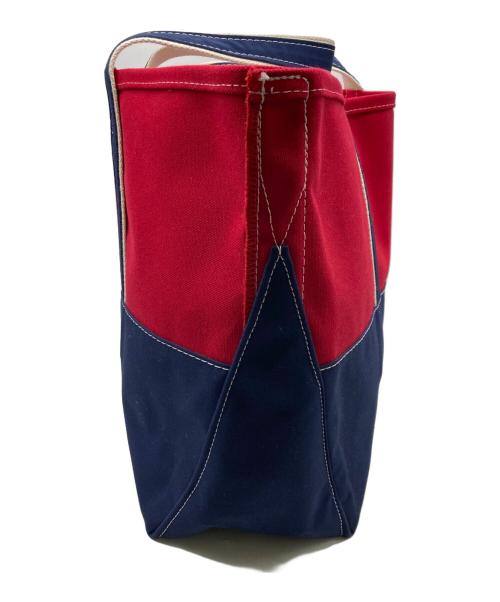 L.L.Bean（エルエルビーン）L.L.Bean (エルエルビーン) BEAMS (ビームス) Deep Bottom Deluxe Boat and Tote レッド×ネイビーの古着・服飾アイテム