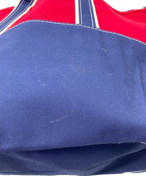 L.L.Bean（エルエルビーン）L.L.Bean (エルエルビーン) BEAMS (ビームス) Deep Bottom Deluxe Boat and Tote レッド×ネイビーの古着・服飾アイテム