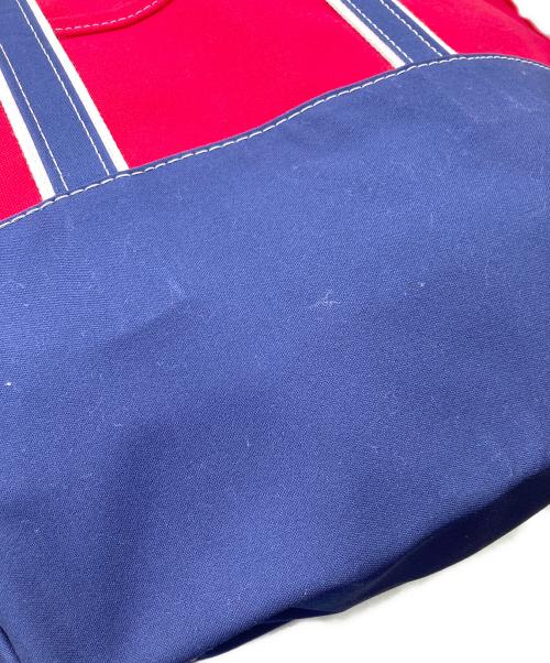 L.L.Bean（エルエルビーン）L.L.Bean (エルエルビーン) BEAMS (ビームス) Deep Bottom Deluxe Boat and Tote レッド×ネイビーの古着・服飾アイテム