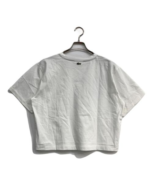 LACOSTE（ラコステ）LACOSTE (ラコステ) ワイド＆ショートネームステッチTシャツ ホワイト サイズ:36 未使用品の古着・服飾アイテム