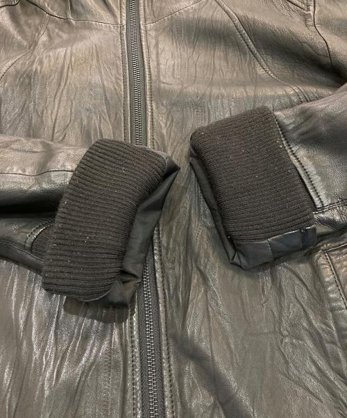 And A（アンド エー）And A (アンド エー) レザーフーデッドジャケット　2802001 ブラック サイズ:44の古着・服飾アイテム