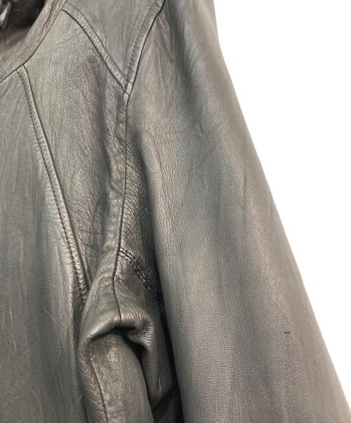 And A（アンド エー）And A (アンド エー) レザーフーデッドジャケット　2802001 ブラック サイズ:44の古着・服飾アイテム