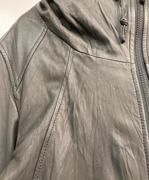 And A（アンド エー）And A (アンド エー) レザーフーデッドジャケット　2802001 ブラック サイズ:44の古着・服飾アイテム