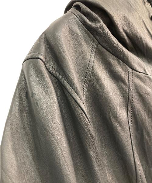 And A（アンド エー）And A (アンド エー) レザーフーデッドジャケット　2802001 ブラック サイズ:44の古着・服飾アイテム