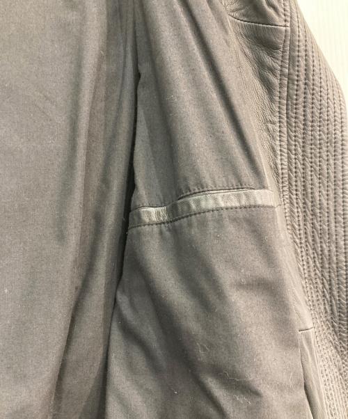 And A（アンド エー）And A (アンド エー) レザーフーデッドジャケット　2802001 ブラック サイズ:44の古着・服飾アイテム