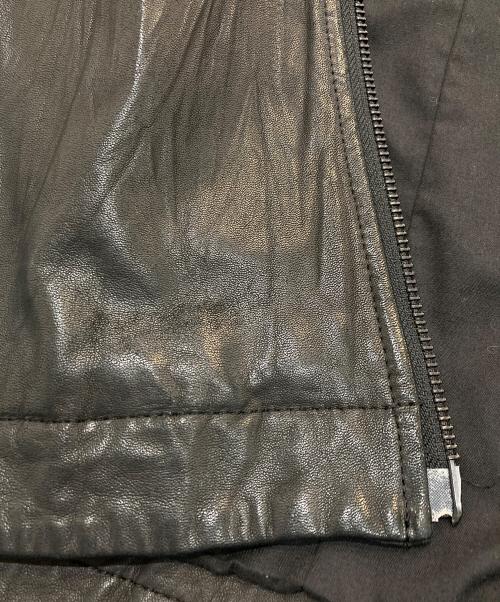 And A（アンド エー）And A (アンド エー) レザーフーデッドジャケット　2802001 ブラック サイズ:44の古着・服飾アイテム