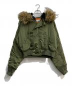 AZUL by moussyアズールバイマウジー）の古着「N-2Bフライトジャケット　250BAM30-0601」｜カーキ