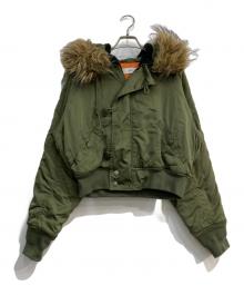 AZUL by moussy（アズールバイマウジー）の古着「N-2Bフライトジャケット　250BAM30-0601」｜カーキ