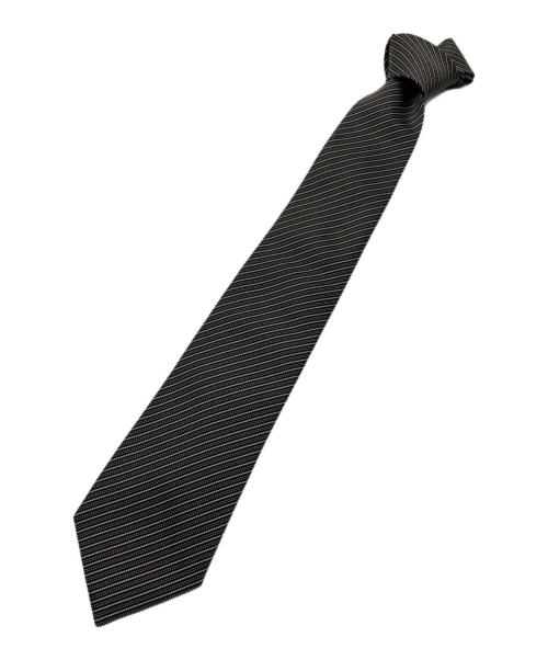 GUCCI（グッチ）GUCCI (グッチ) シルクネクタイ ベージュ×グレー サイズ:-の古着・服飾アイテム