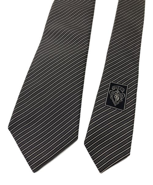 GUCCI（グッチ）GUCCI (グッチ) シルクネクタイ ベージュ×グレー サイズ:-の古着・服飾アイテム