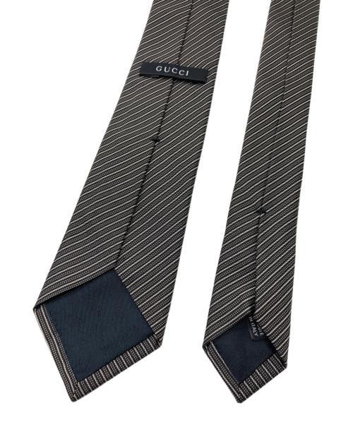 GUCCI（グッチ）GUCCI (グッチ) シルクネクタイ ベージュ×グレー サイズ:-の古着・服飾アイテム