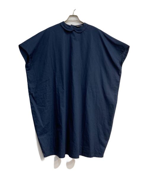 mizuiro-ind（ミズイロインド）mizuiro-ind (ミズイロインド) 襟付きノースリーブワンピース ネイビー サイズ:Freeの古着・服飾アイテム