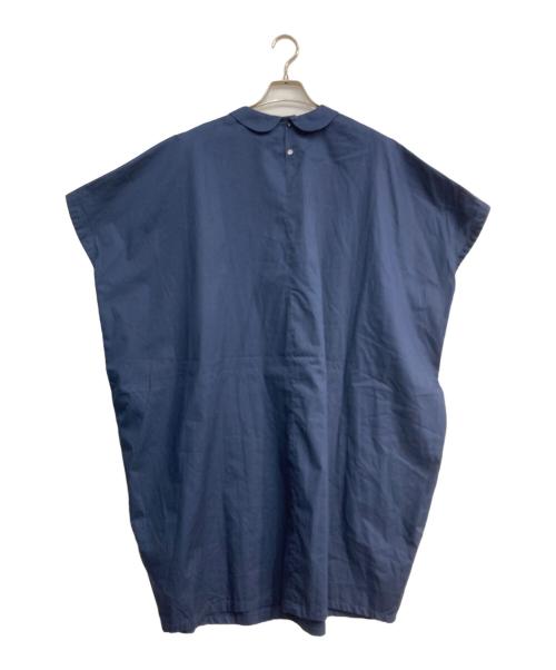 mizuiro-ind（ミズイロインド）mizuiro-ind (ミズイロインド) 襟付きノースリーブワンピース ネイビー サイズ:Freeの古着・服飾アイテム