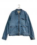 stussyステューシー）の古着「Denim Zip Work Jacket　SP24　115682」｜インディゴ