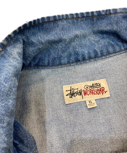 stussy（ステューシー）stussy (ステューシー) Denim Zip Work Jacket　SP24　115682 インディゴ サイズ:XLの古着・服飾アイテム