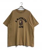 A BATHING APEアベイシングエイプ）の古着「ロゴプリントカレッジTシャツ」｜ブラウン