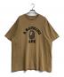 A BATHING APE（アベイシングエイプ）の古着「ロゴプリントカレッジTシャツ」｜ブラウン