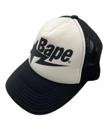 A BATHING APE（ア ベイシング エイプ）の古着「BAPE STA MESH CAP」｜ホワイト×ブラック
