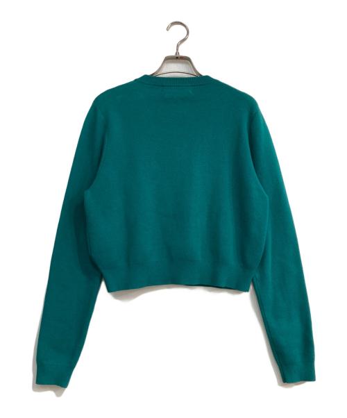 CABAN（キャバン）CABaN (キャバン) コットンカシミヤ クルーネックカーディガン グリーン サイズ:XSの古着・服飾アイテム