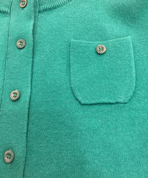 CABAN（キャバン）CABaN (キャバン) コットンカシミヤ クルーネックカーディガン グリーン サイズ:XSの古着・服飾アイテム