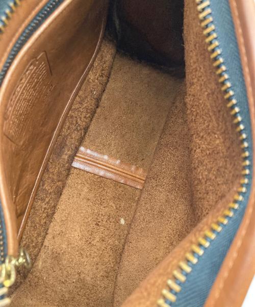 COACH（コーチ）COACH (コーチ) レザーショルダーバッグ ブラウンの古着・服飾アイテム