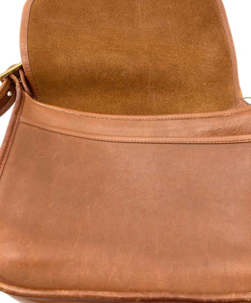 COACH（コーチ）COACH (コーチ) レザーショルダーバッグ ブラウンの古着・服飾アイテム