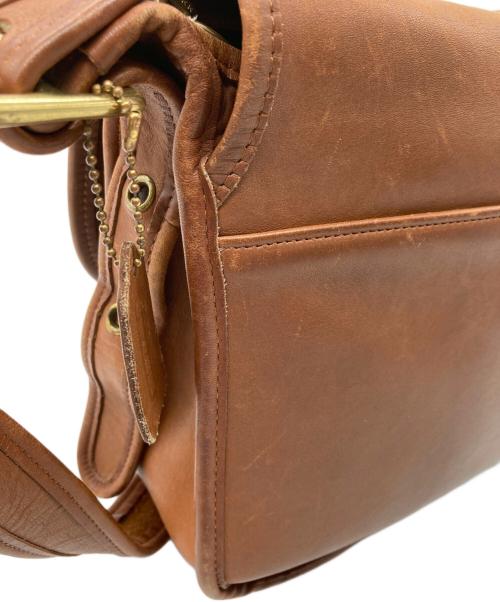 COACH（コーチ）COACH (コーチ) レザーショルダーバッグ ブラウンの古着・服飾アイテム