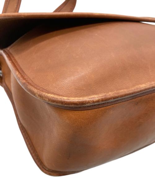 COACH（コーチ）COACH (コーチ) レザーショルダーバッグ ブラウンの古着・服飾アイテム