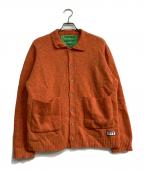 TTT MSWティー）の古着「ニットカーディガン」｜オレンジ