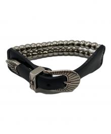 TOGA（トーガ）の古着「レザー ビーズ ブレスレット」｜ブラック