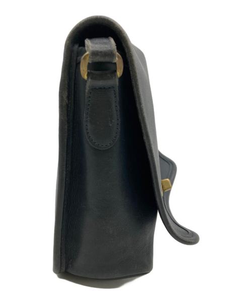 COACH（コーチ）COACH (コーチ) レザーショルダーバッグ ネイビーの古着・服飾アイテム