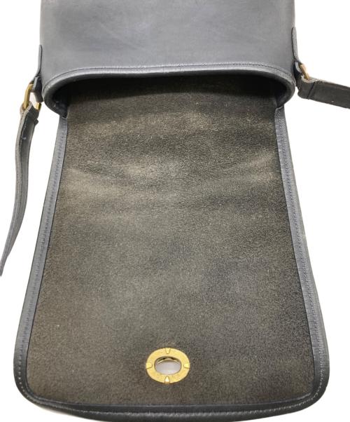 COACH（コーチ）COACH (コーチ) レザーショルダーバッグ ネイビーの古着・服飾アイテム