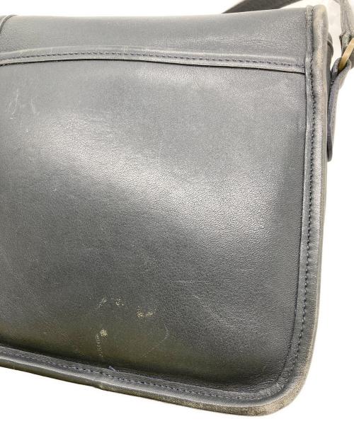 COACH（コーチ）COACH (コーチ) レザーショルダーバッグ ネイビーの古着・服飾アイテム